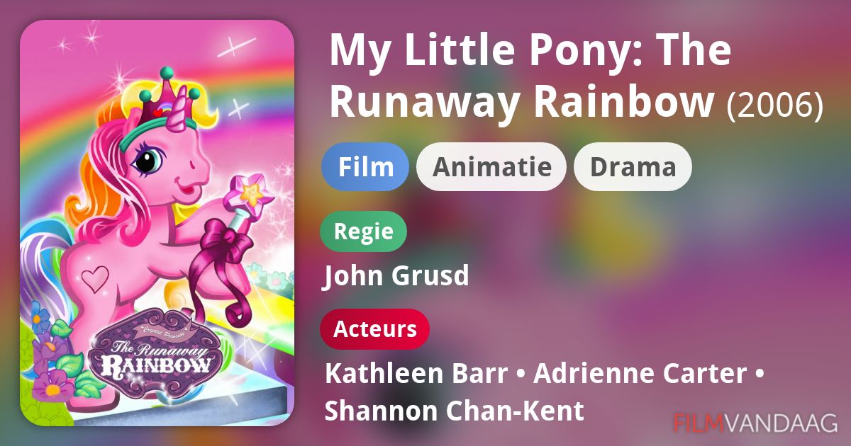 My Little Pony The Runaway Rainbow (film, 2006) FilmVandaag.nl