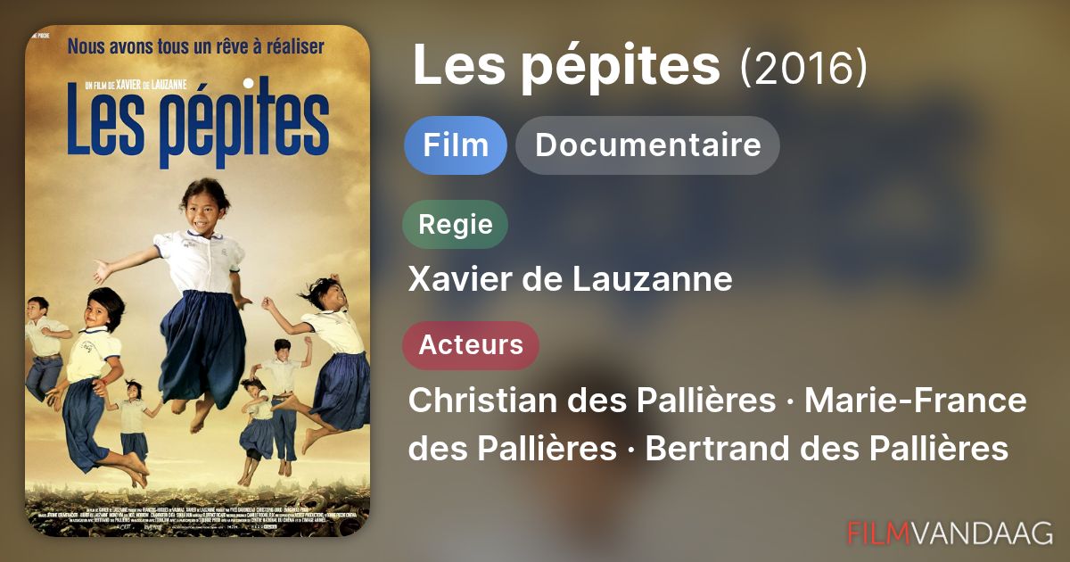 Les pépites (film, 2016) - FilmVandaag.nl