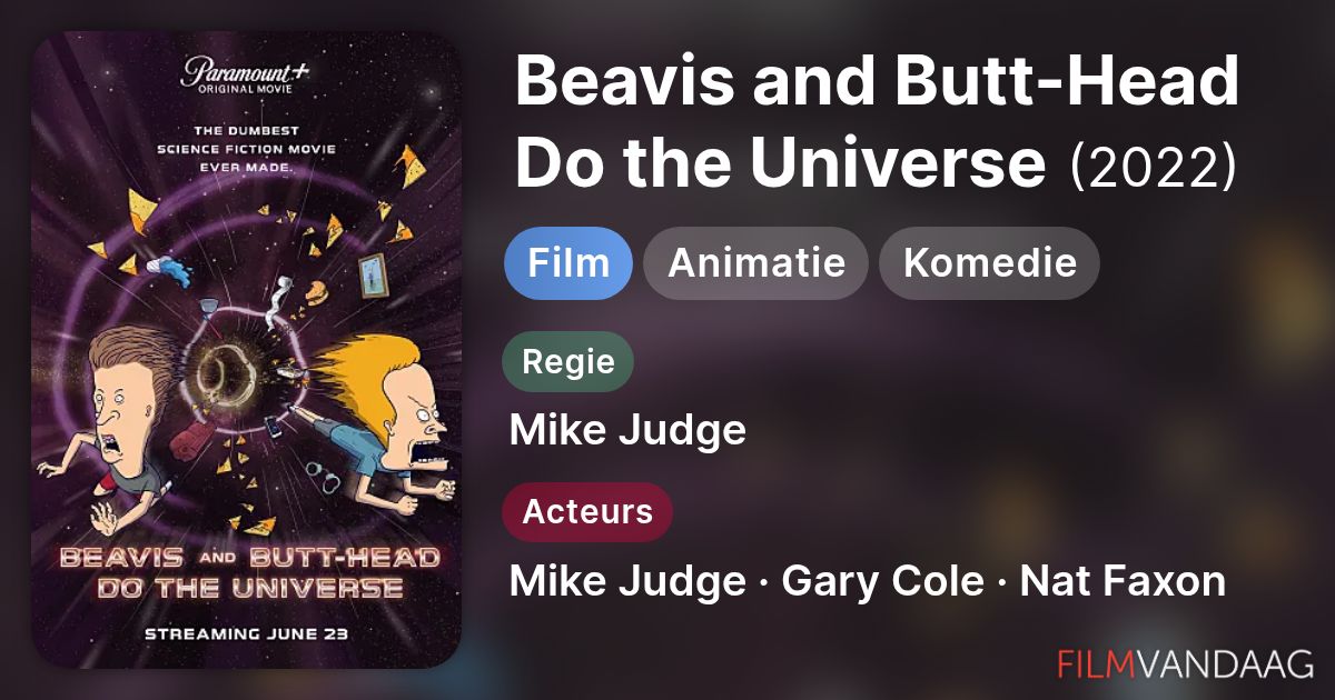 Beavis and Butt-Head Do the Universe (film, 2022) - FilmVandaag.nl
