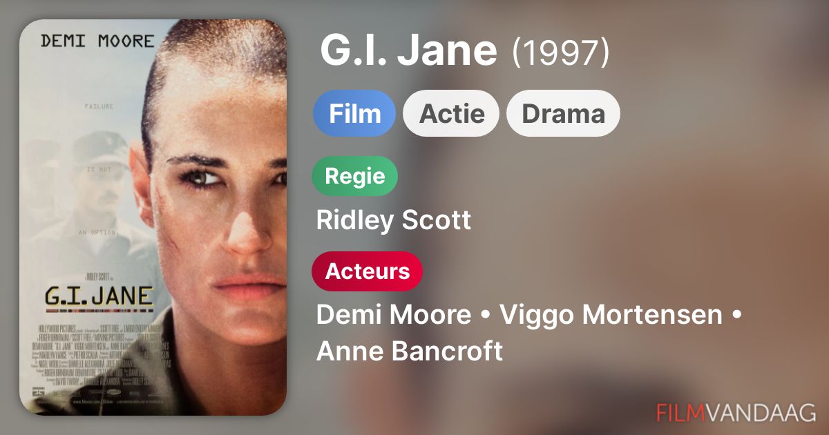 G.I. Jane (film, 1997) FilmVandaag.nl