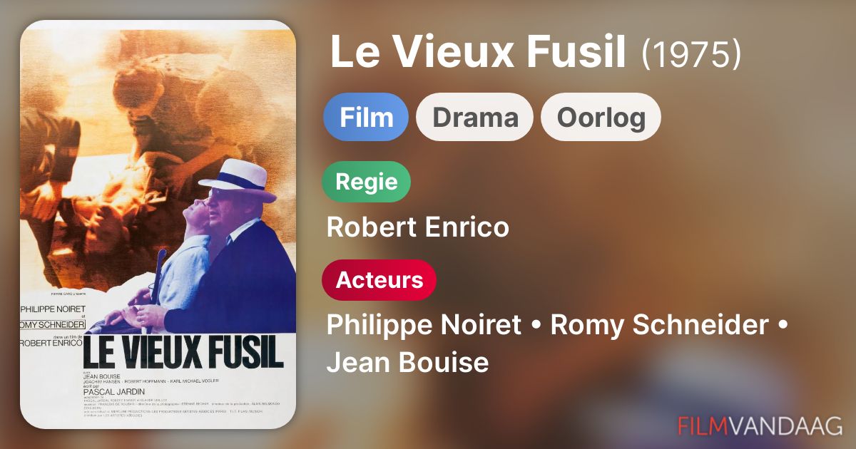 Récompenses Remportées Par Le Vieux Fusil Le Vieux Fusil (film, 1975) - FilmVandaag.nl