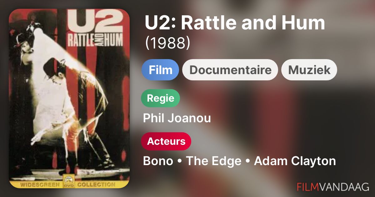 U2 Rattle and Hum (film, 1988) FilmVandaag.nl