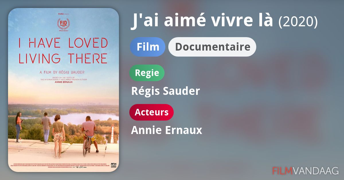 J'ai aimé vivre là (film, 2020) FilmVandaag.nl