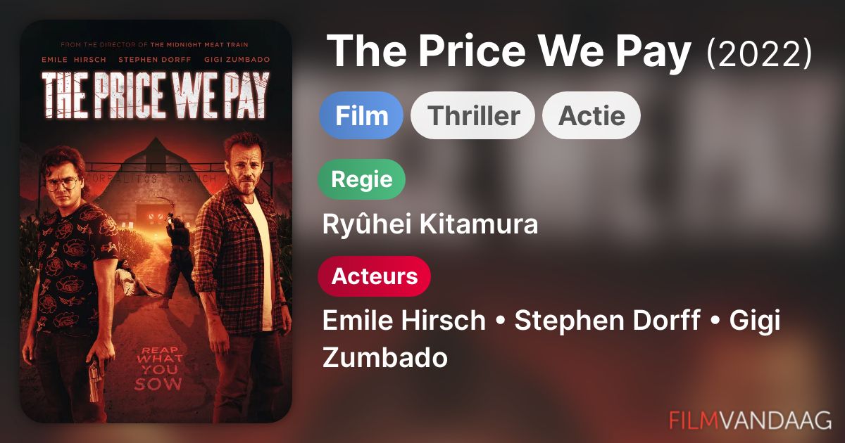 The Price We Pay (film, 2022) FilmVandaag.nl