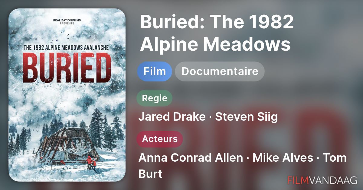 Buried: The 1982 Alpine Meadows Avalanche (film, 2021) - FilmVandaag.nl