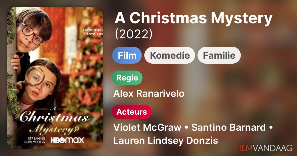 A Christmas Mystery (film, 2022) FilmVandaag.nl