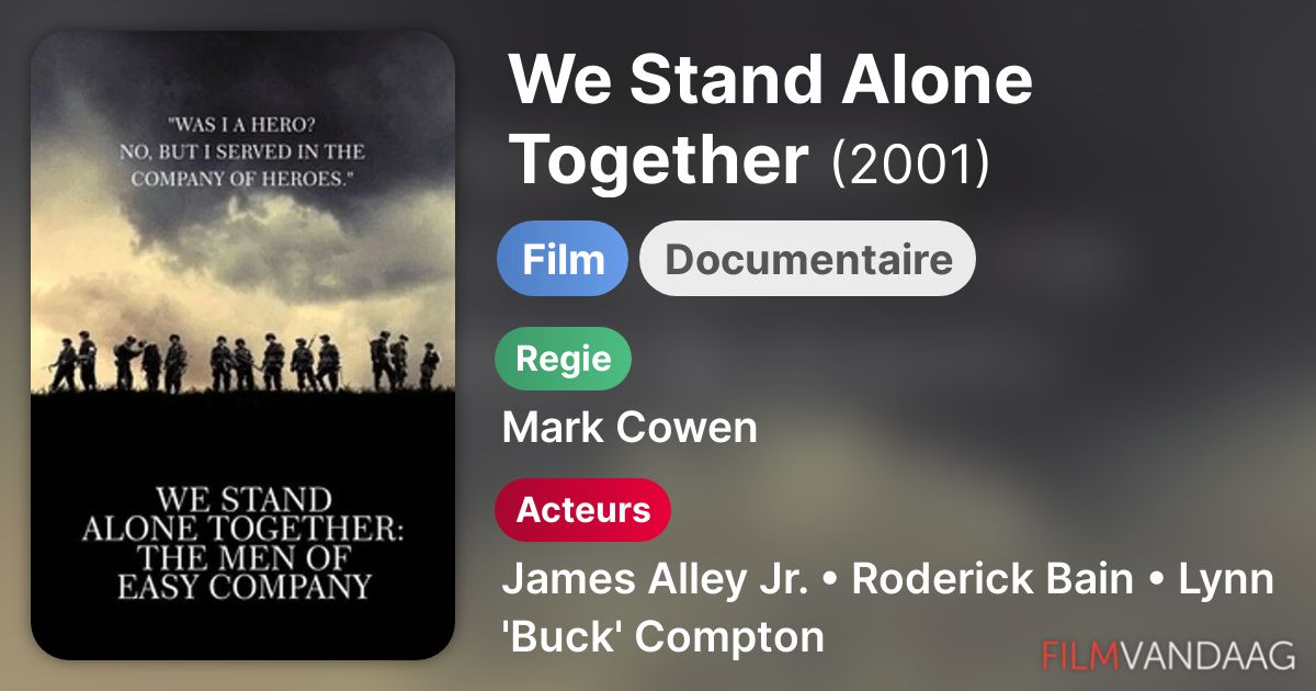 We Stand Alone Together (film, 2001) FilmVandaag.nl