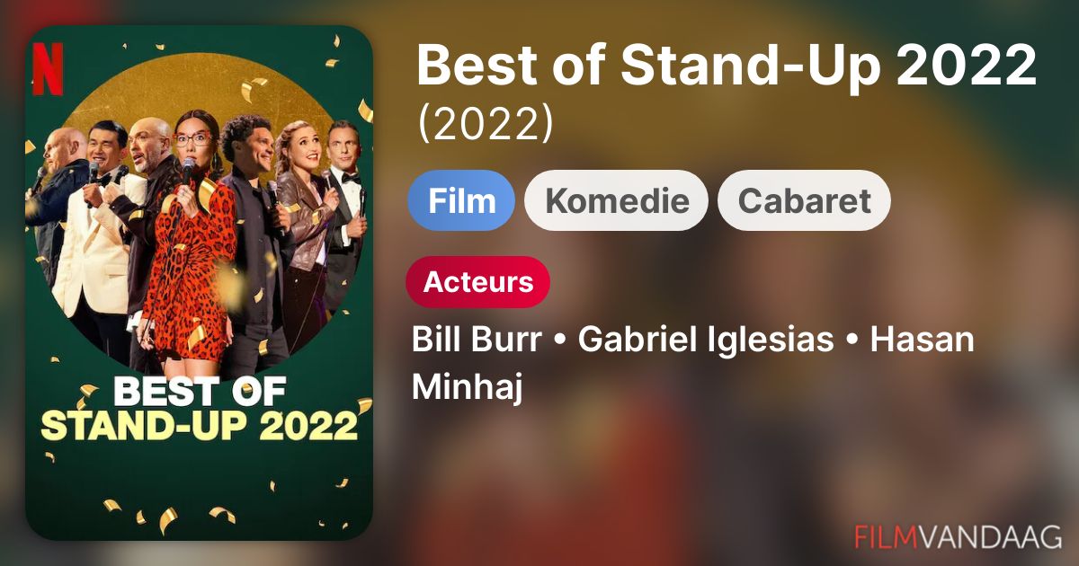 Best of StandUp 2022 (film, 2022) FilmVandaag.nl
