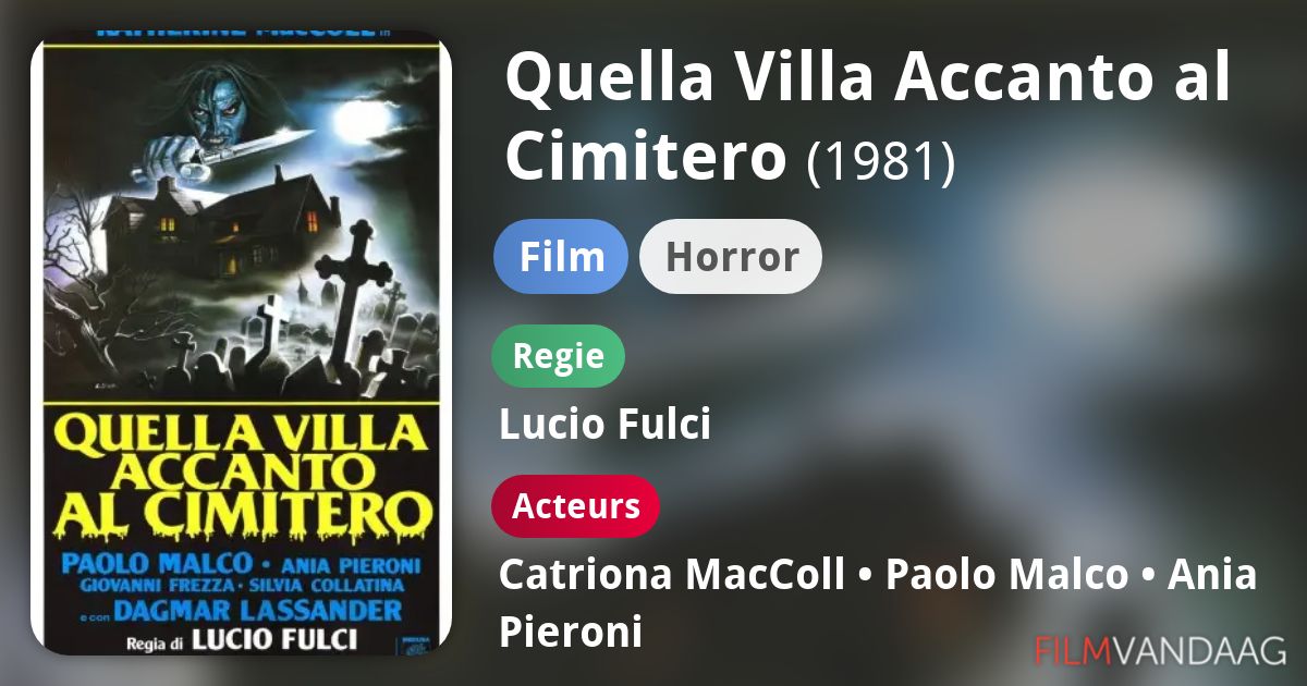 Quella Villa Accanto al Cimitero (film, 1981) FilmVandaag.nl