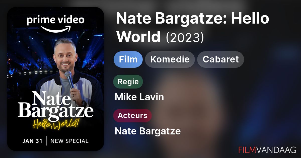 Nate bargatze hello world film 2023 filmvandaag nl