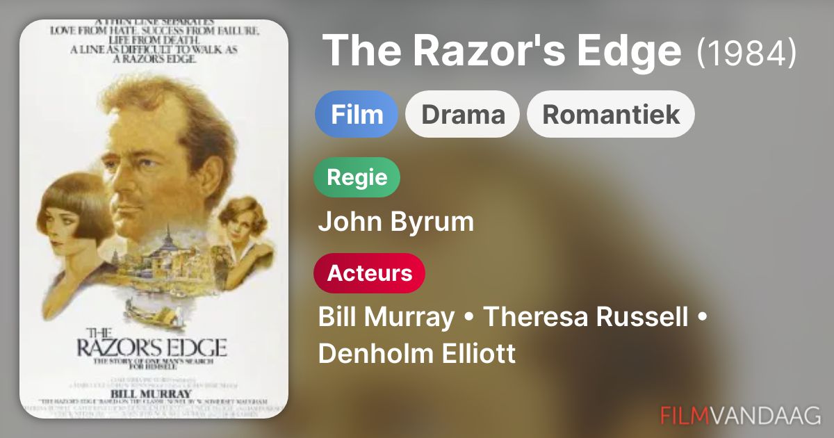 The Razor's Edge (film, 1984) FilmVandaag.nl