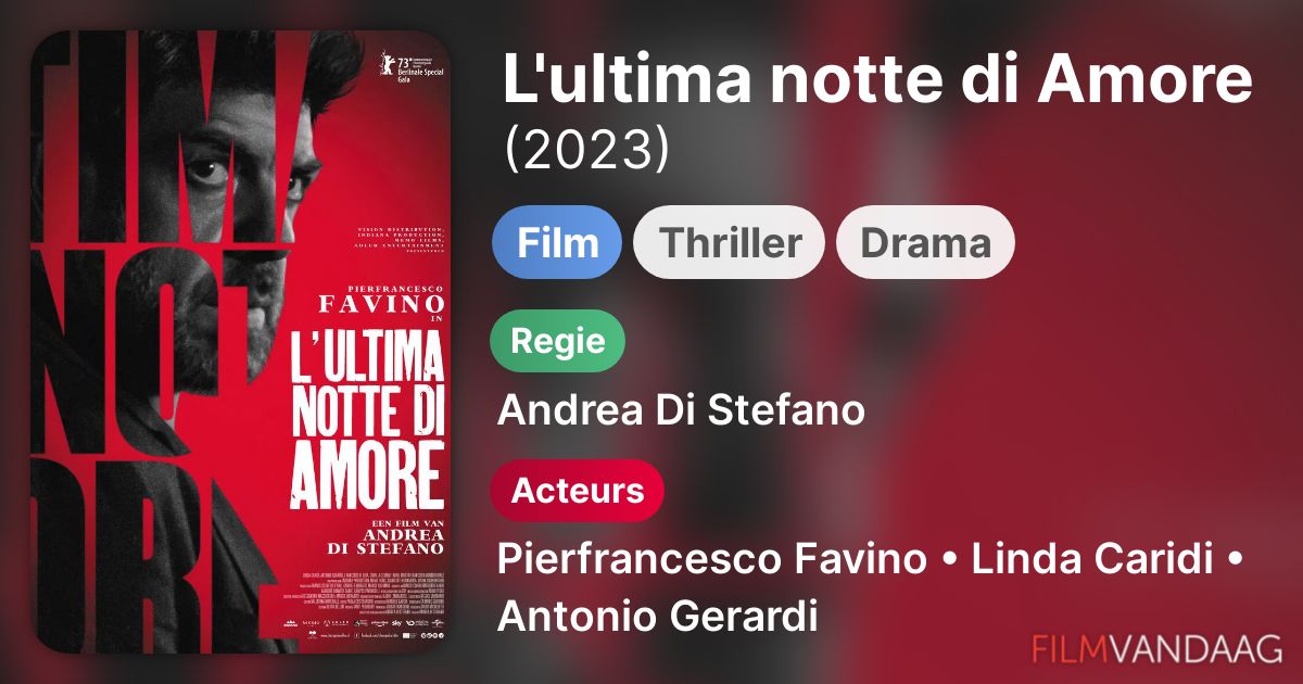 L'ultima notte di Amore (film, 2023) FilmVandaag.nl