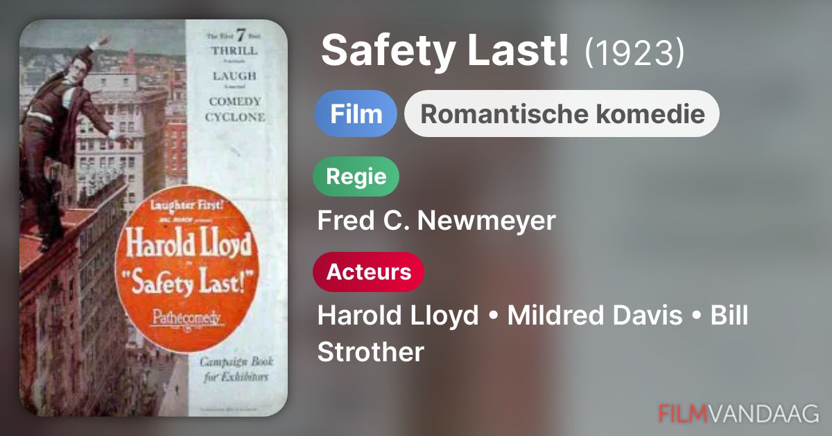 Safety Last! (film, 1923) FilmVandaag.nl