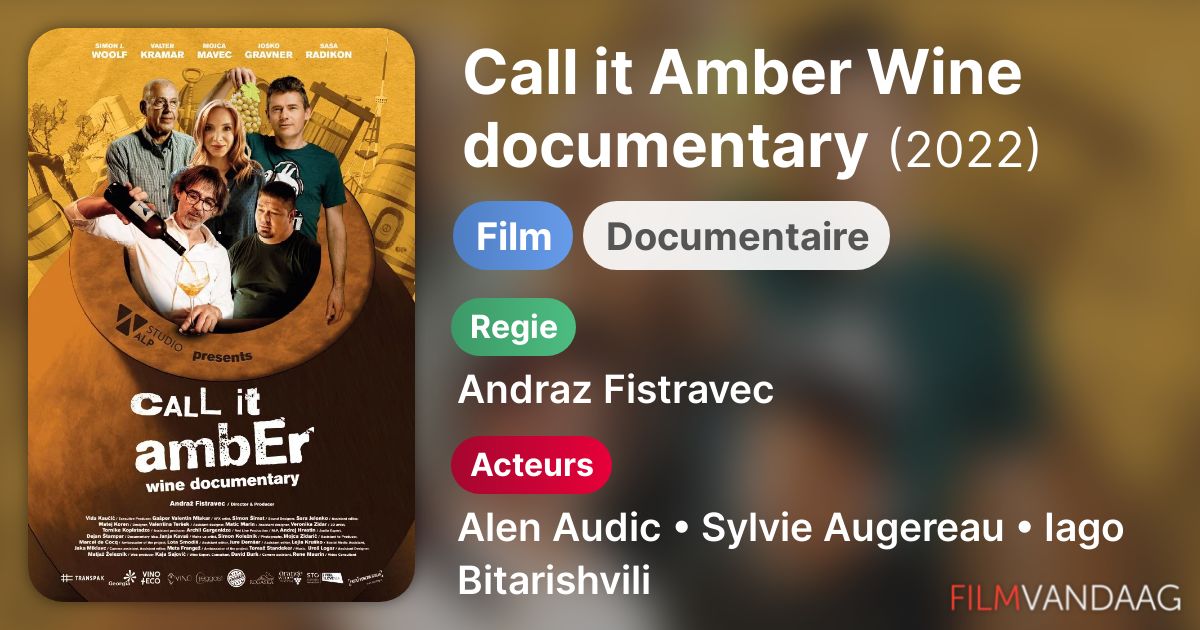 Call it Amber Wine documentary (film, 2022) FilmVandaag.nl