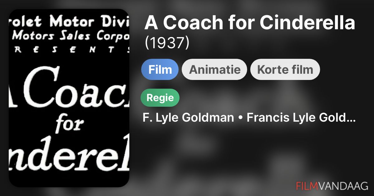 A Coach for Cinderella (film, 1937) kopen op dvd of bluray