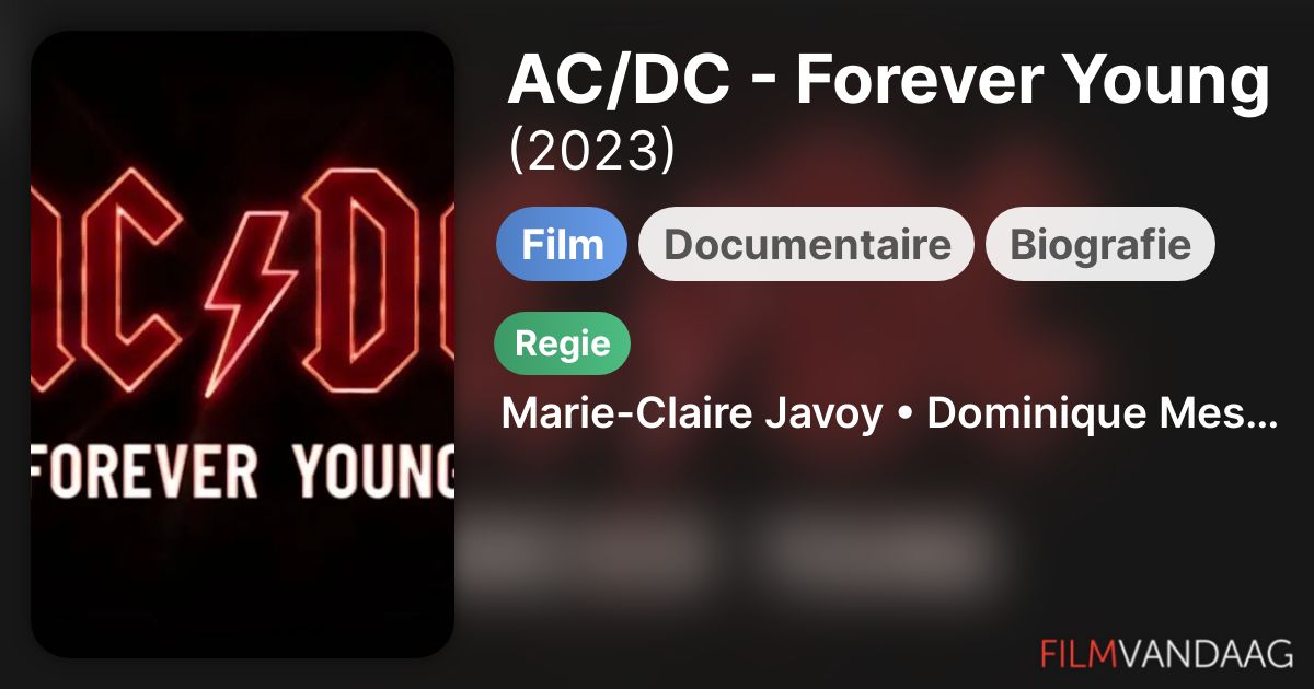 AC/DC - Forever Young (film, 2023) - FilmVandaag.nl