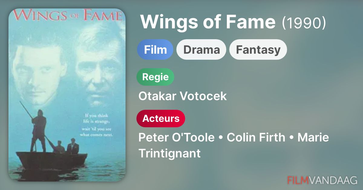 Wings of Fame (film, 1990) Nu Online Kijken FilmVandaag.nl