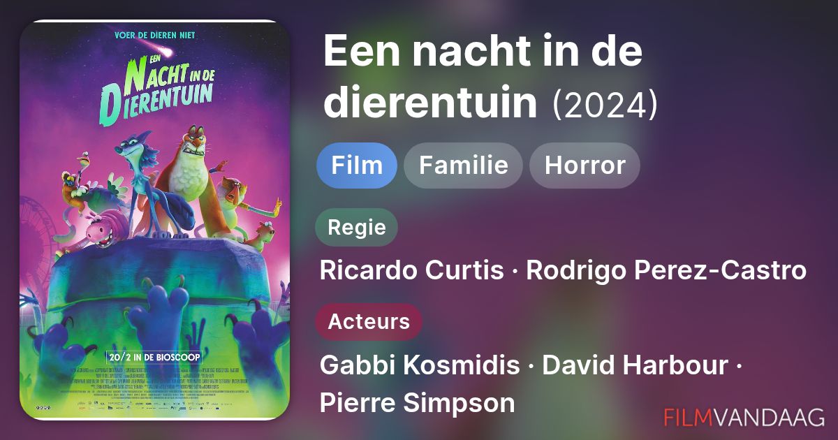 Een nacht in de dierentuin (film, 2024) - FilmVandaag.nl