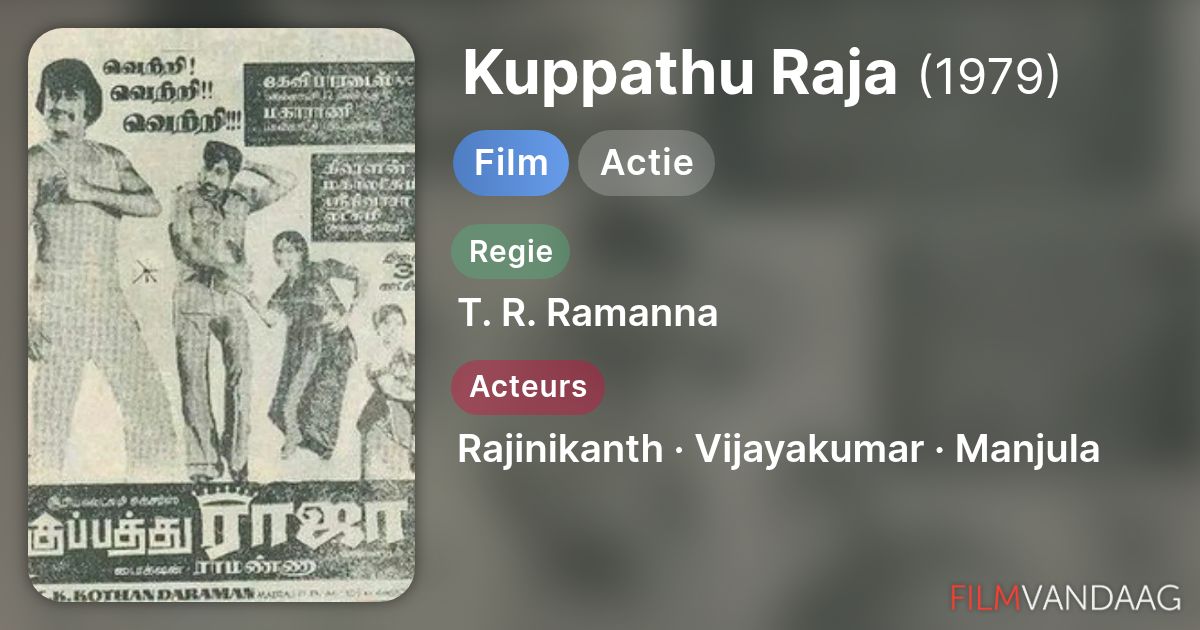 Kuppu Raj Kuppathu Raja (film, 1979) - FilmVandaag.nl