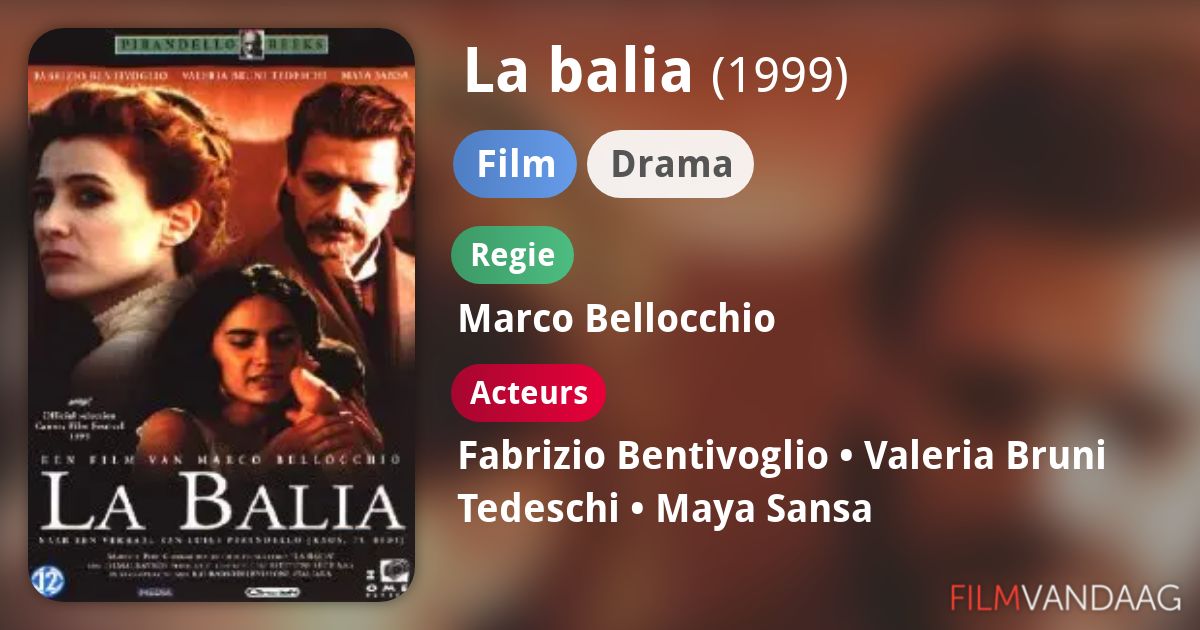 La balia (film, 1999) FilmVandaag.nl La balia (film, 1999) FilmVandaag.nl