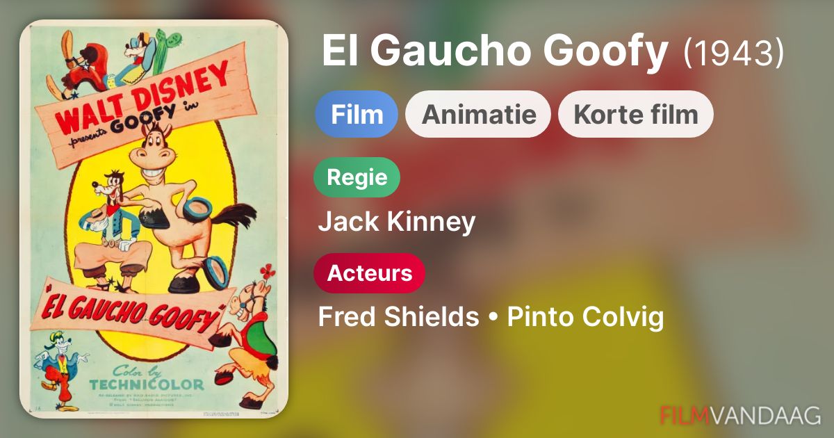 El Gaucho Goofy (film, 1943) FilmVandaag.nl