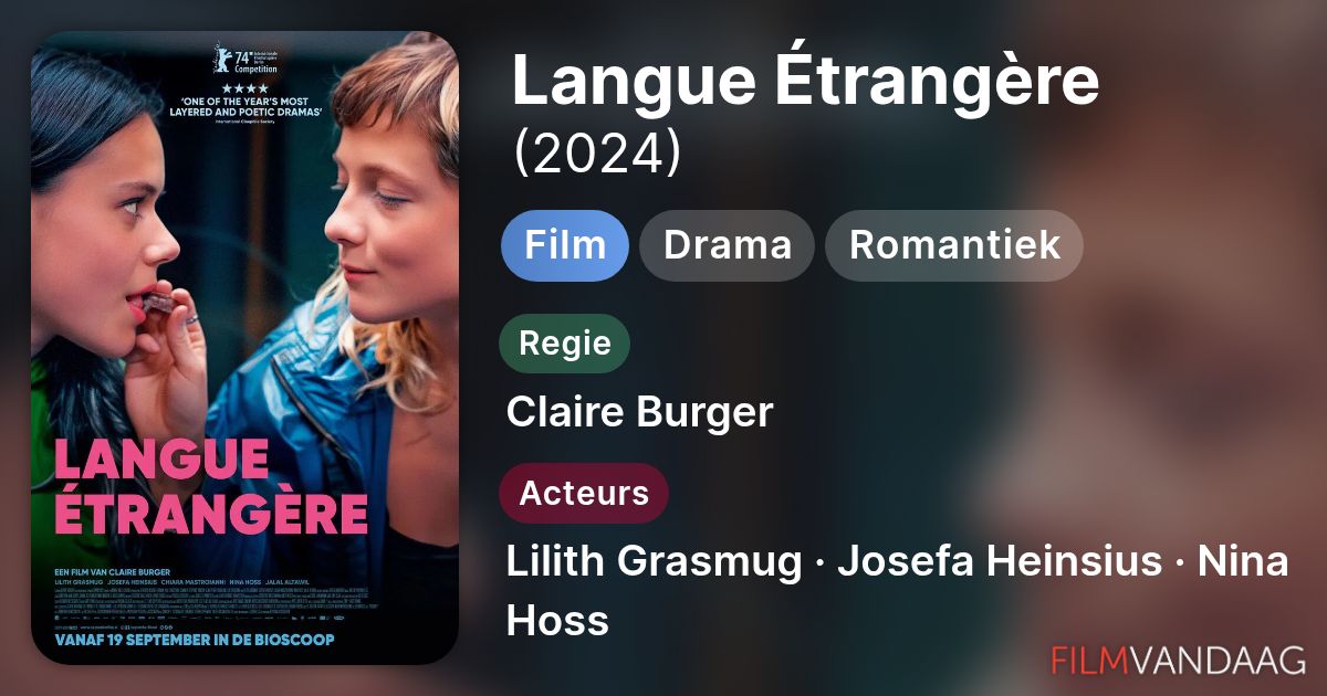 Langue Étrangère (film, 2024) - FilmVandaag.nl