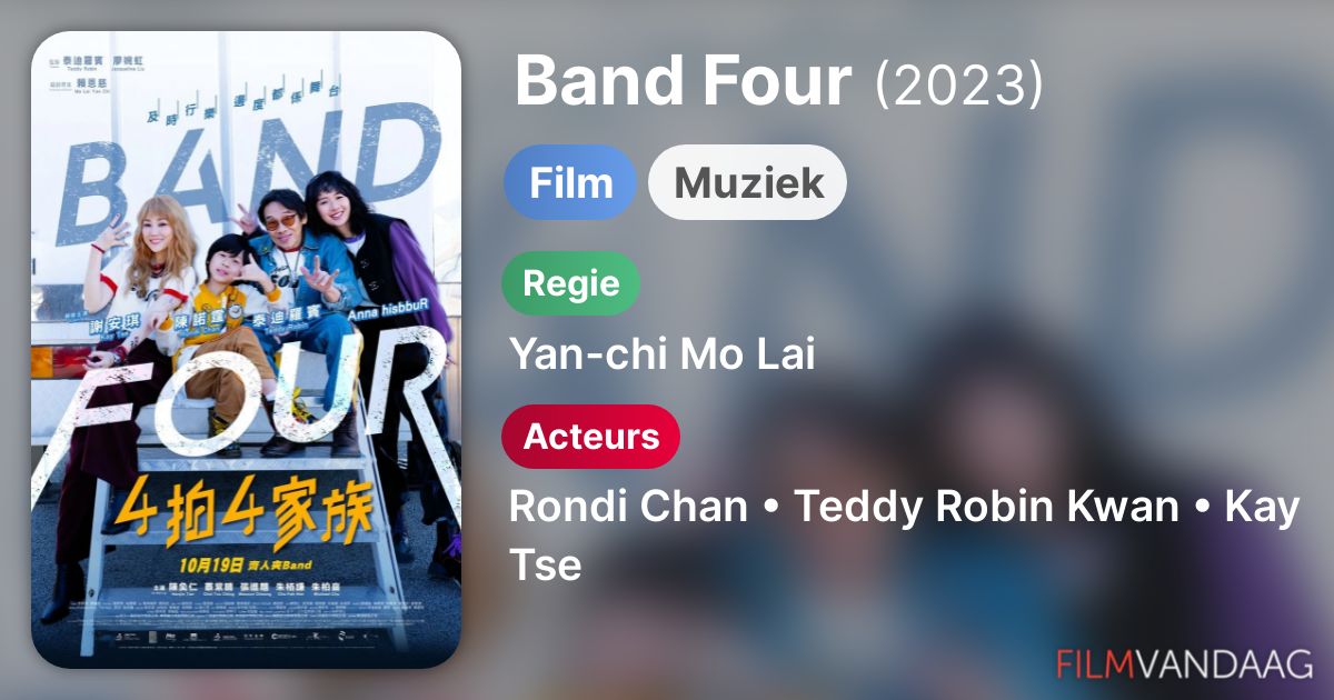 Band Four in de Bioscoop (Alle Bioscooptijden) - FilmVandaag.nl
