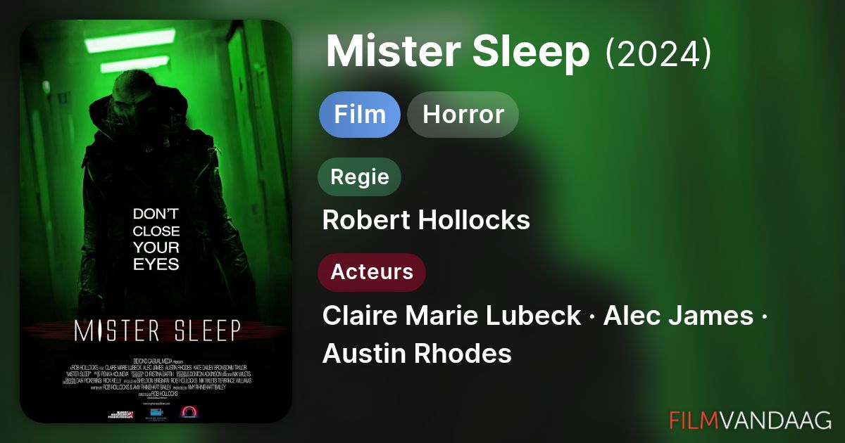 Alle acteurs in Mister Sleep (film, 2024) - FilmVandaag.nl