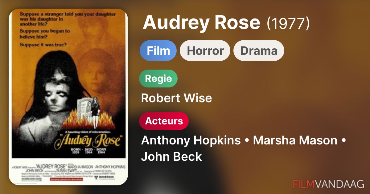 Audrey Rose Film Streaming Vf Audrey Rose (film, 1977) - FilmVandaag.nl
