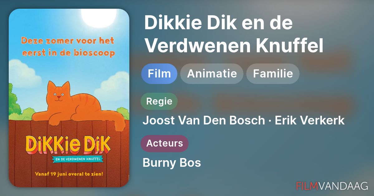 Dikkie Dik en de Verdwenen Knuffel (film, 2024) kopen op dvd of blu-ray