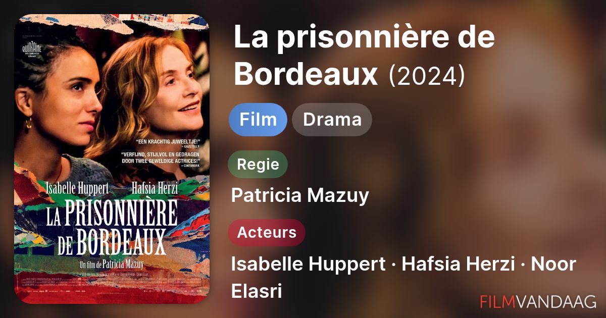 La prisonnière de Bordeaux (film, 2024) - FilmVandaag.nl
