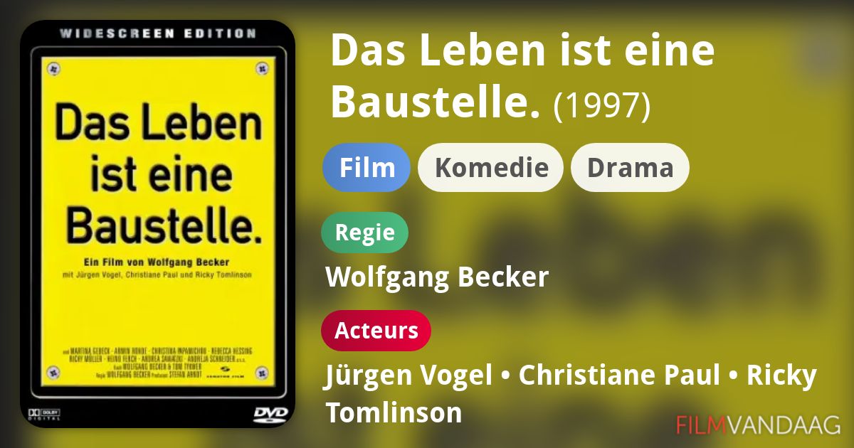 Das Leben ist eine Baustelle. (film, 1997) FilmVandaag.nl Das Leben ist eine Baustelle. (film, 1997) FilmVandaag.nl