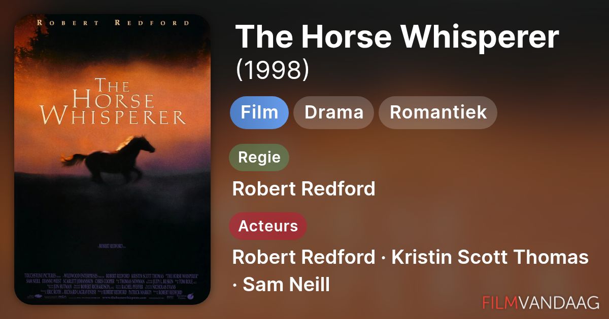 The Horse Whisperer (film, 1998) FilmVandaag.nl