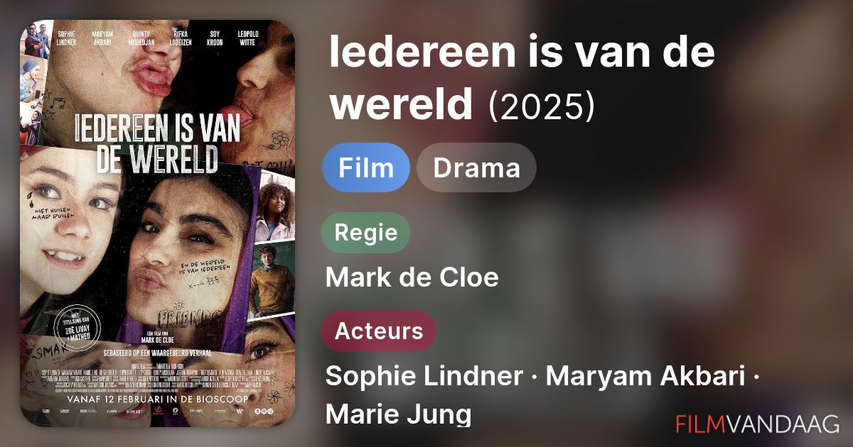 Iedereen is van de wereld (film, 2025) - FilmVandaag.nl