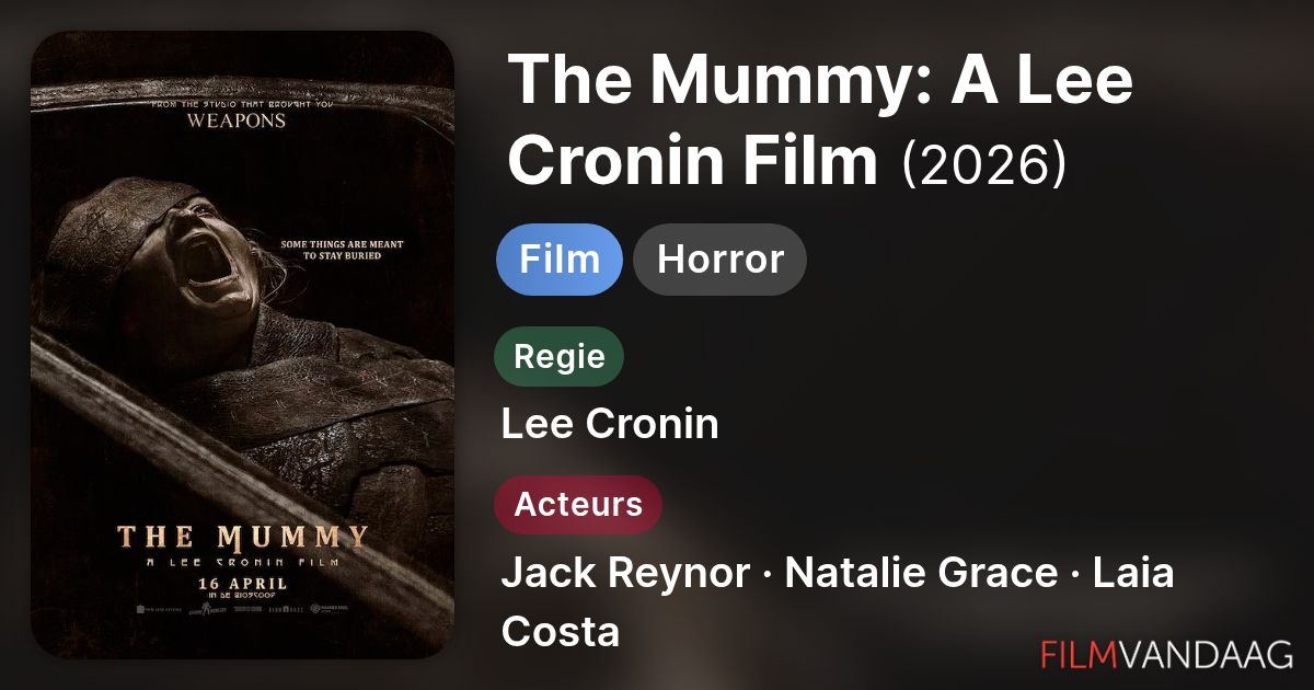 Nieuws over Lee Cronin's The Mummy (film, 2026) FilmVandaag.nl