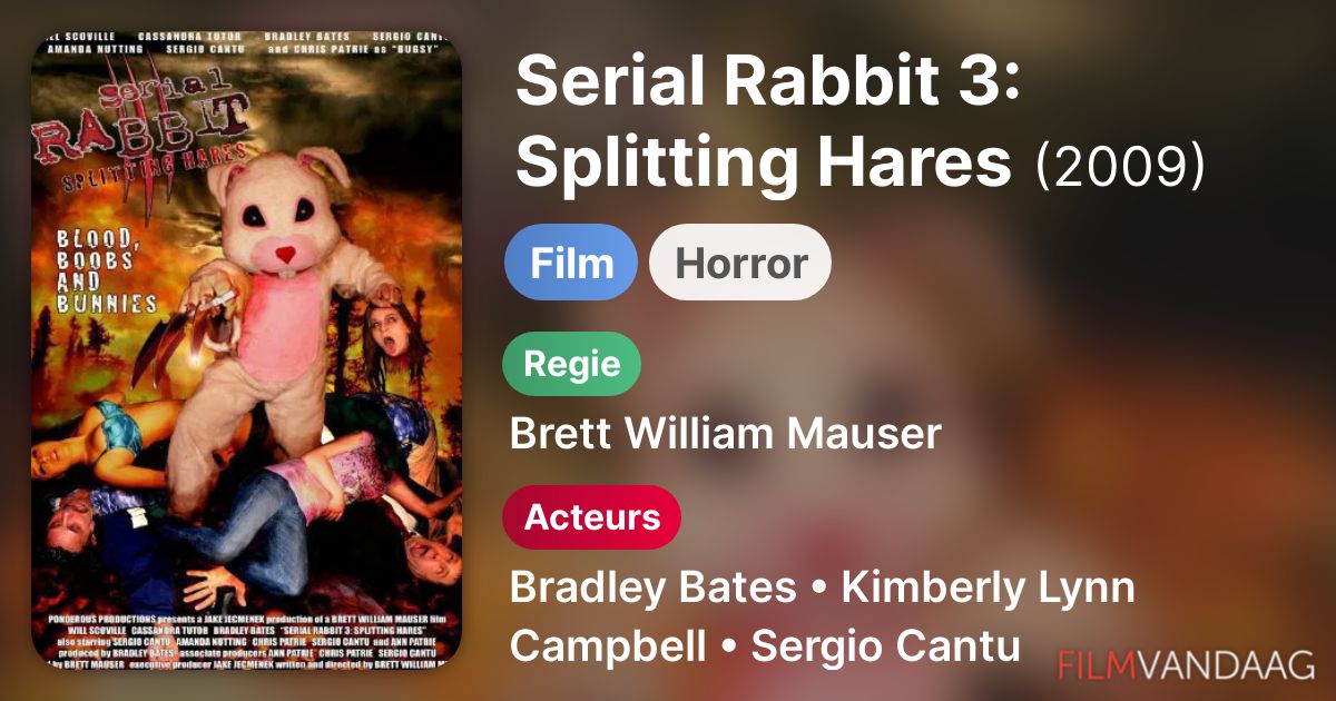 Serial Rabbit 3: Splitting Hares (film, 2009) - FilmVandaag.nl