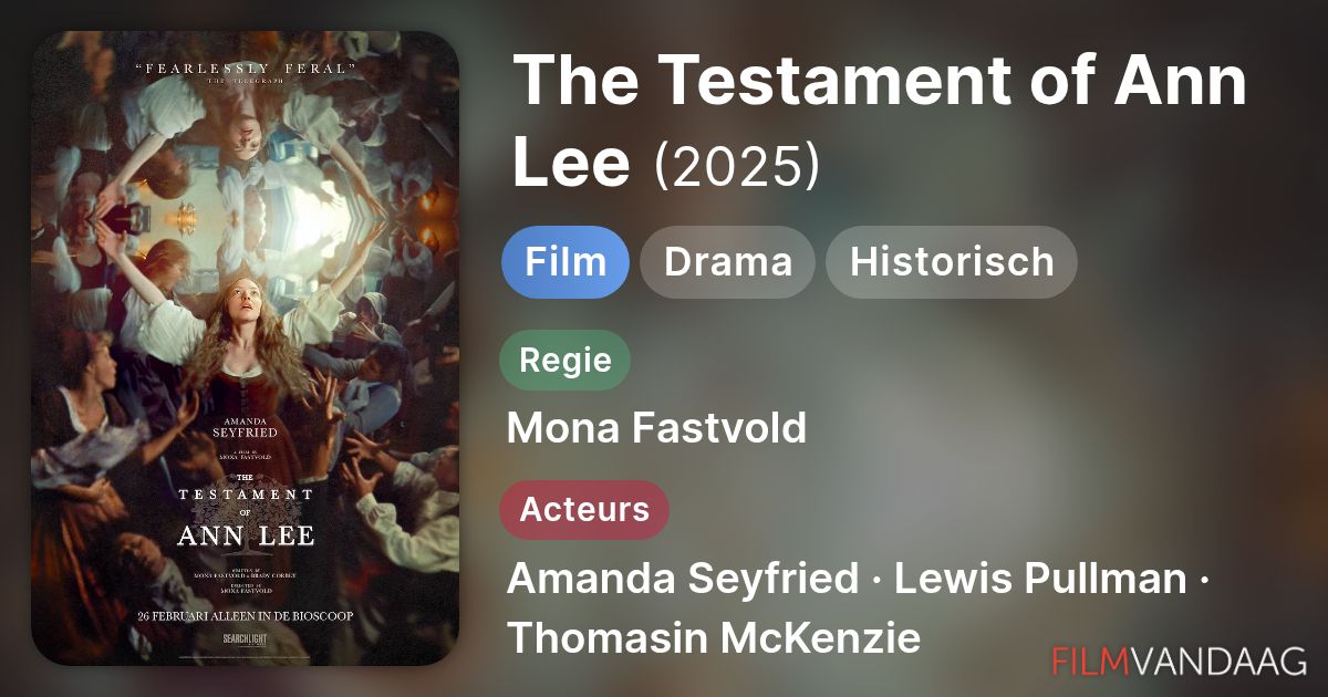 The Testament of Ann Lee (film, 2025) - FilmVandaag.nl