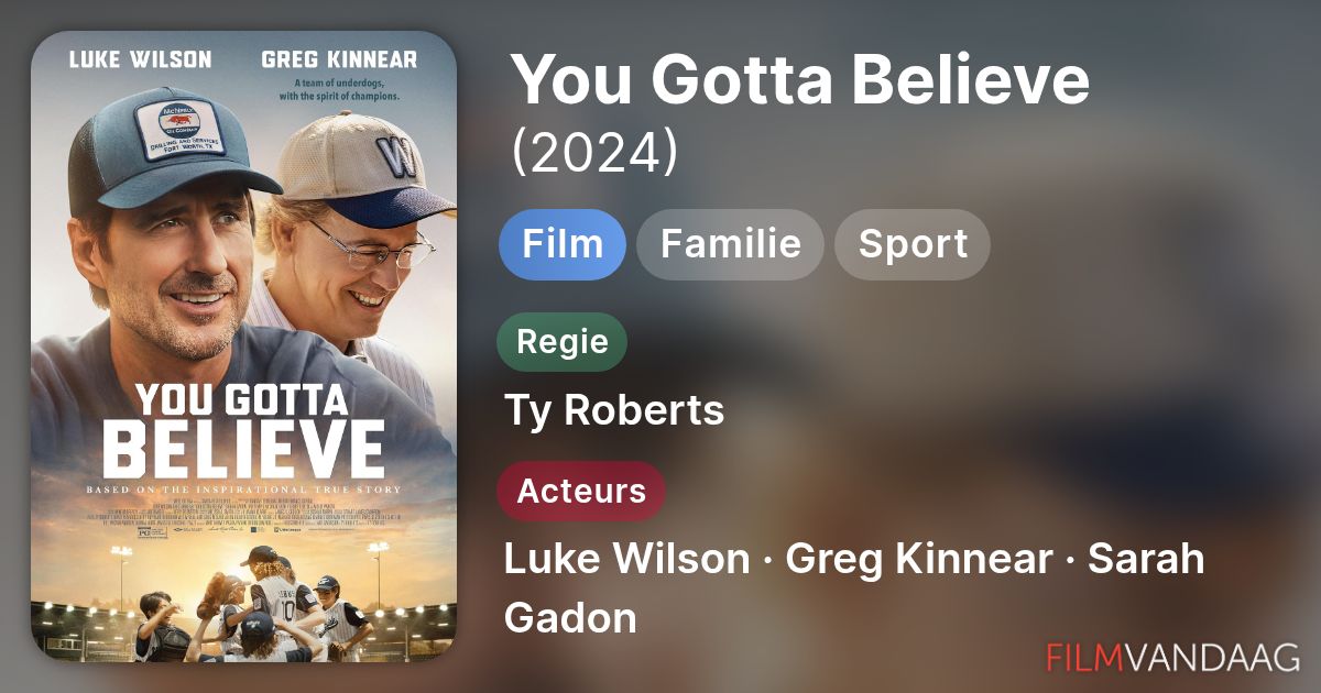 You Gotta Believe (film, 2024) FilmVandaag.nl