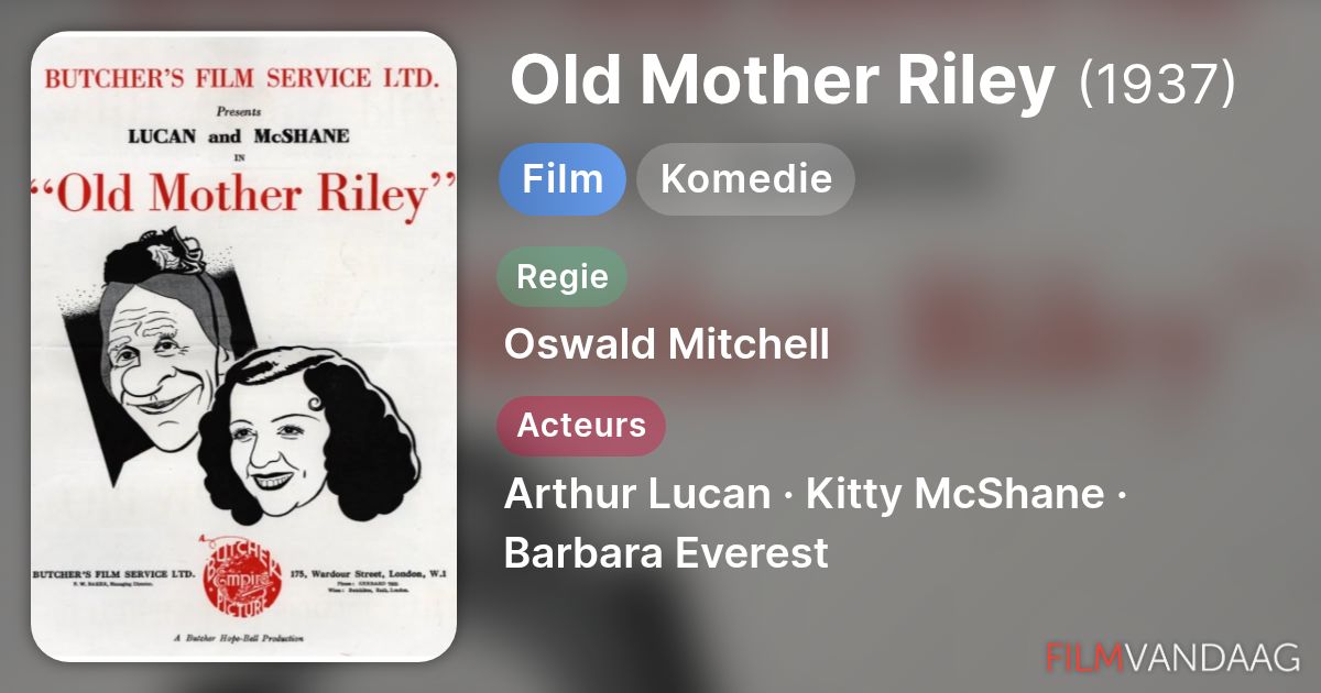 Alle acteurs in Old Mother Riley (film, 1937) - FilmVandaag.nl