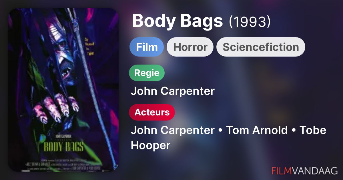 Body Bags (film, 1993) kopen op dvd of bluray FilmVandaag.nl