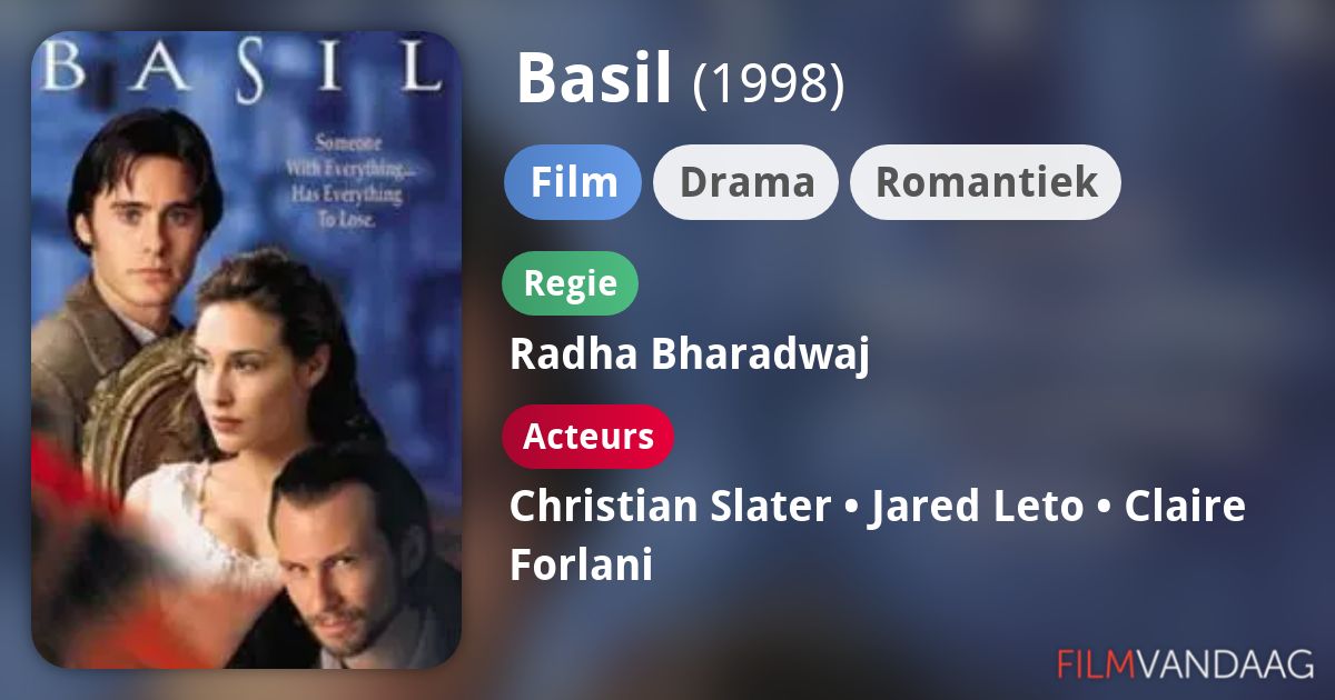 Basil (film, 1998) FilmVandaag.nl