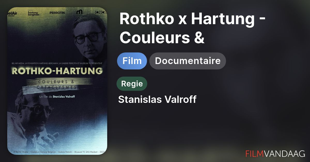 Rothko x Hartung - Couleurs & cataclysmes (film, 2022) - FilmVandaag.nl