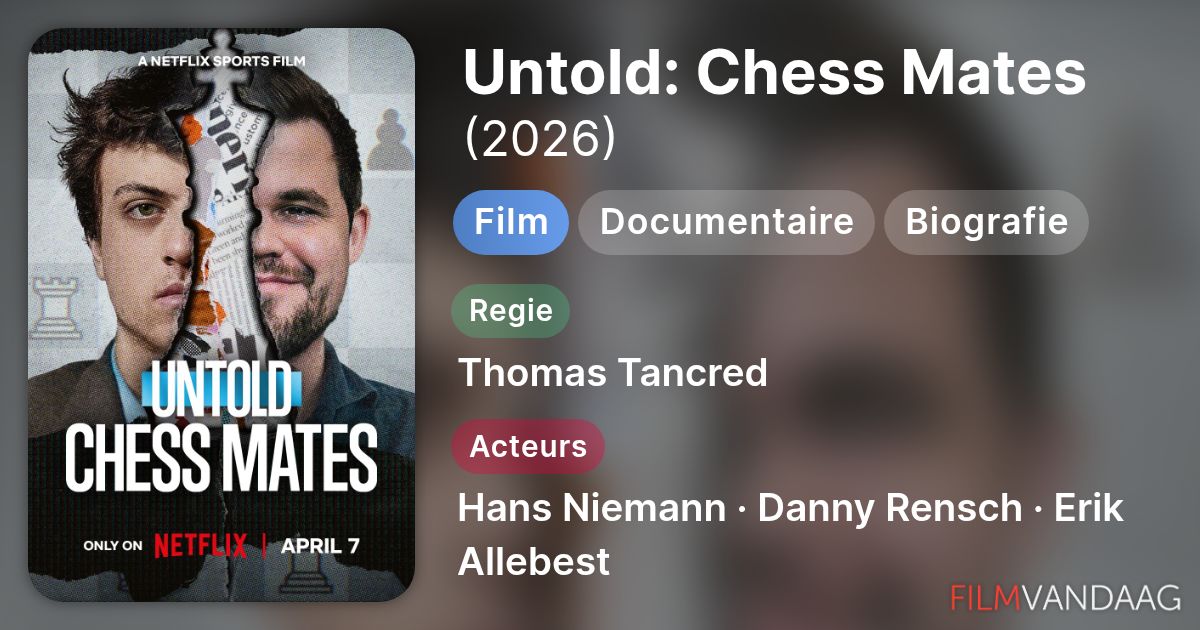Alle acteurs in Untold: Chess Mates (film, 2026) - FilmVandaag.nl