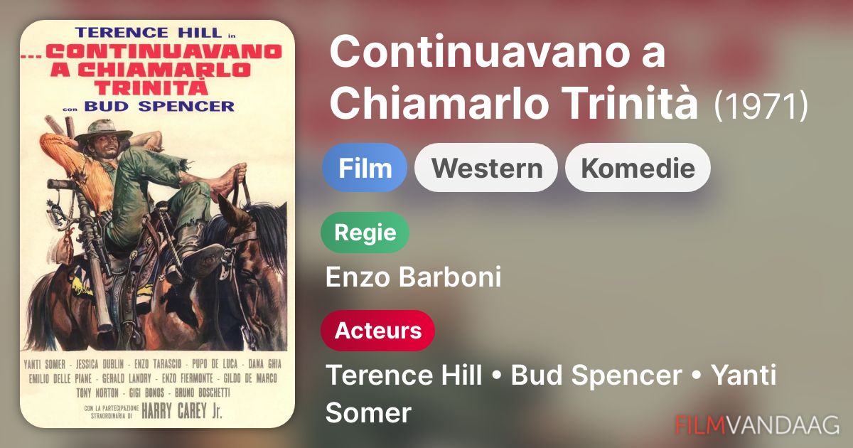 Continuavano a Chiamarlo Trinità (film, 1971) FilmVandaag.nl