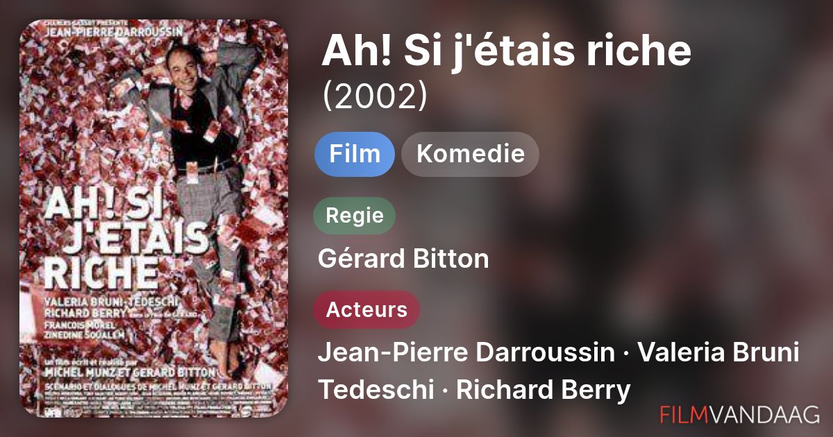 Ah! Si j'étais riche (film, 2002) kopen op dvd of blu-ray - FilmVandaag.nl