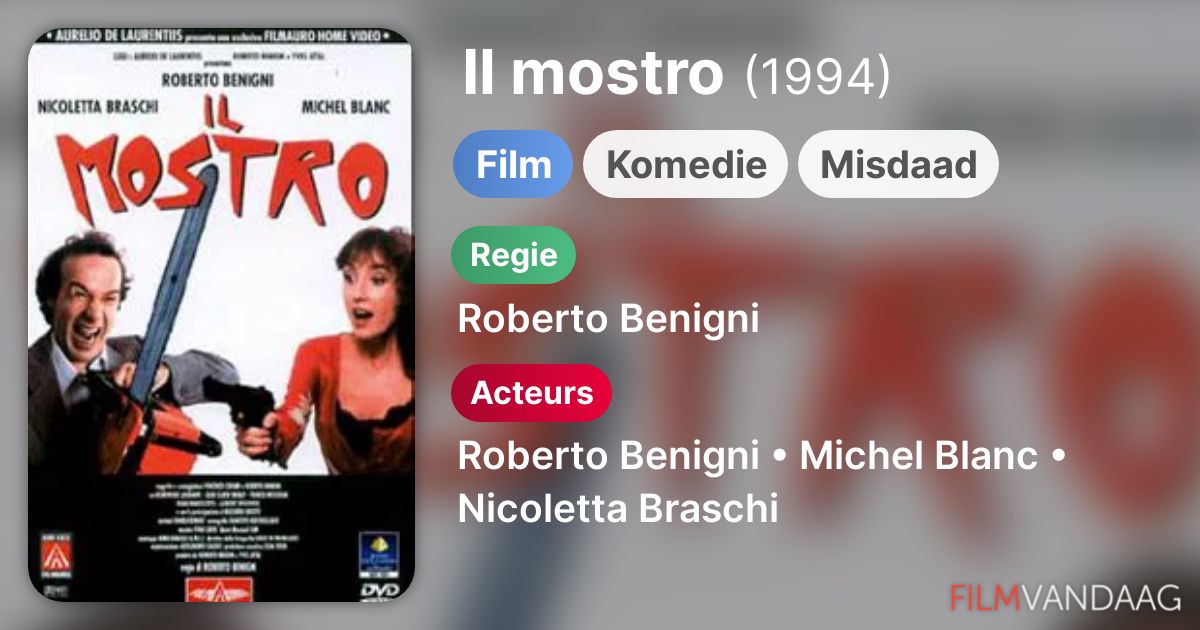 Il mostro (film, 1994) FilmVandaag.nl