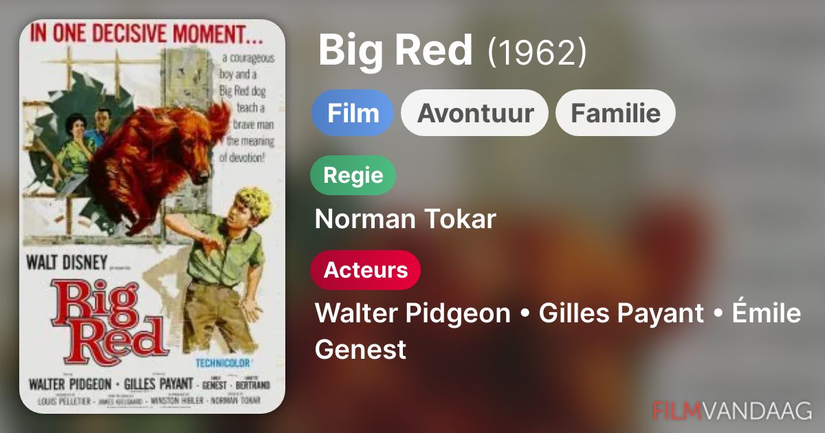 Big Red (film, 1962) FilmVandaag.nl