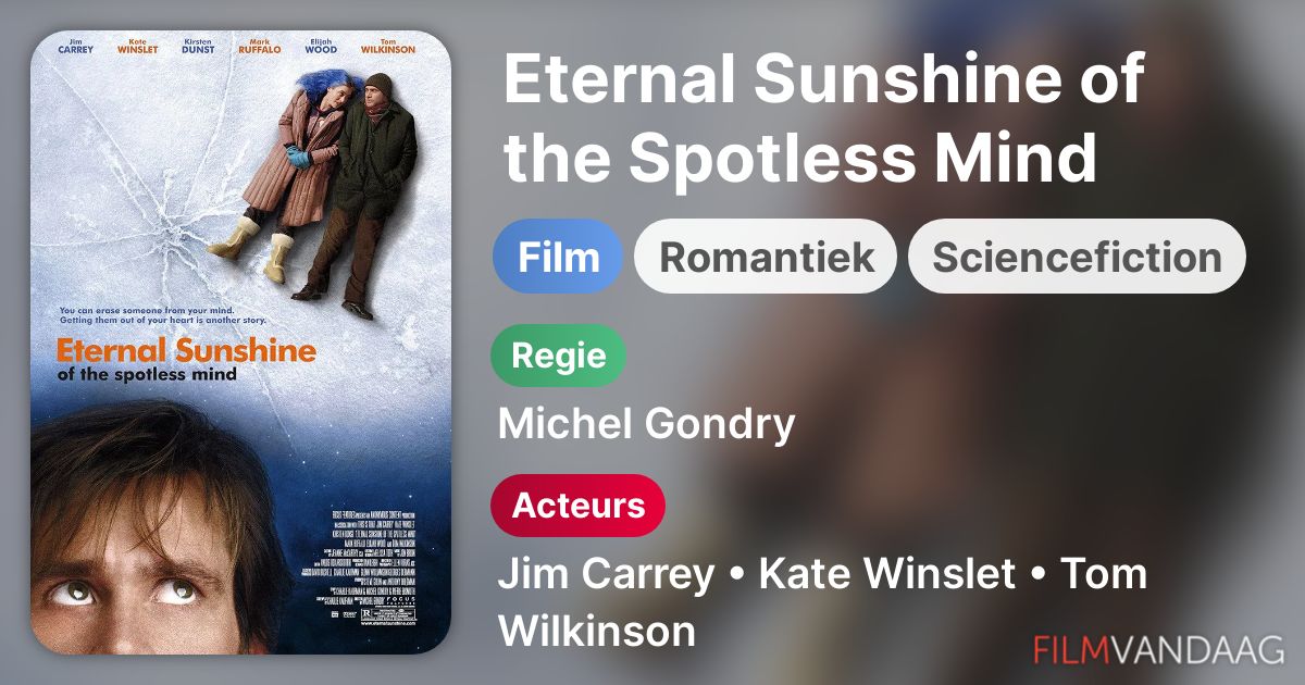 Eternal Sunshine Of The Spotless Mind Amazon Prime Eternal Sunshine of the Spotless Mind (film, 2004) - FilmVandaag.nl