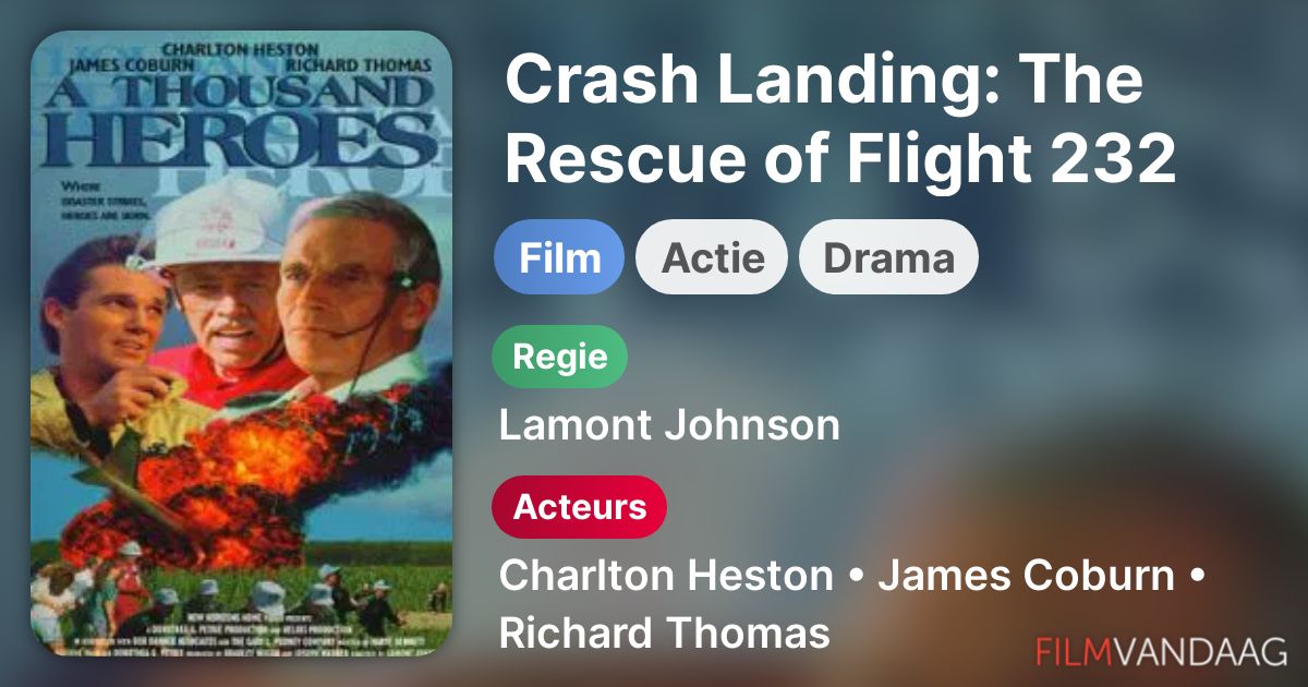 Crash Landing The Rescue of Flight 232 (film, 1992) kopen op dvd of
