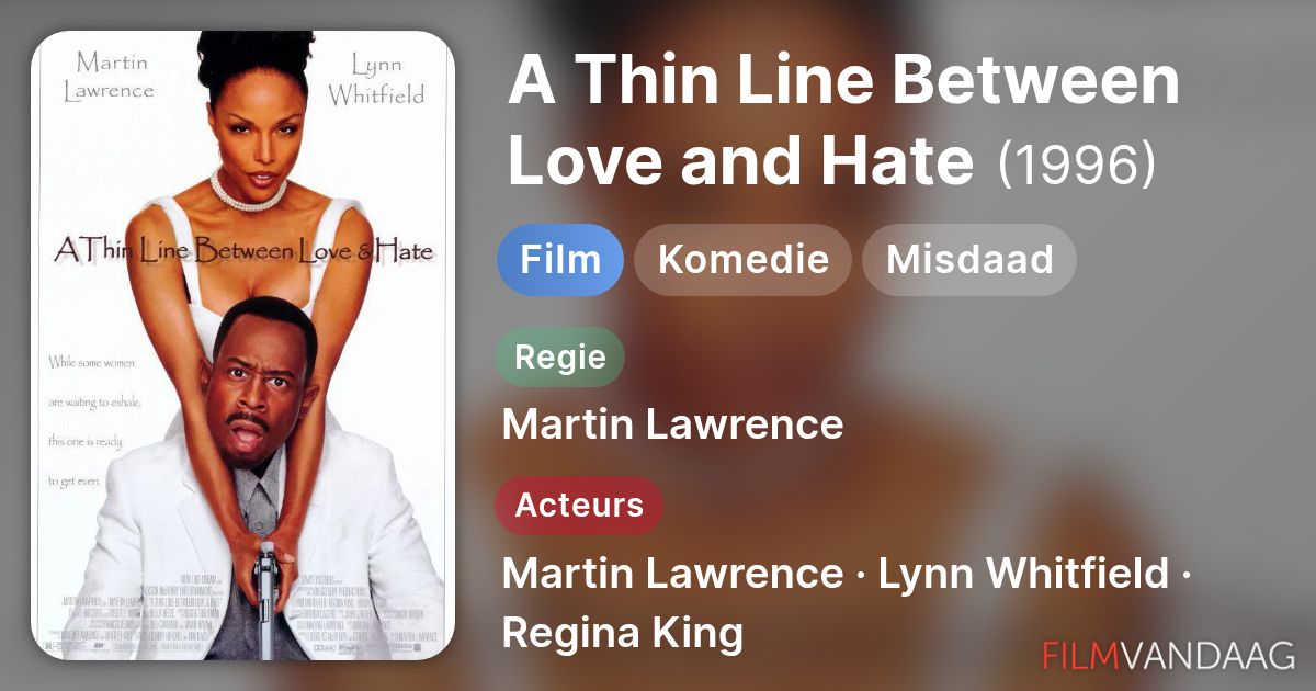 A Thin Line Between Love and Hate (film, 1996) - FilmVandaag.nl